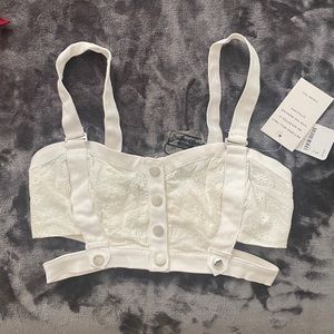 For love and lemons, Free People bustier crop top bra